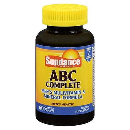 Sundance ABC Complete Men's Multivitamin & Mineral Formula Dietary Supplement, 60 Caplets, 6 Pack