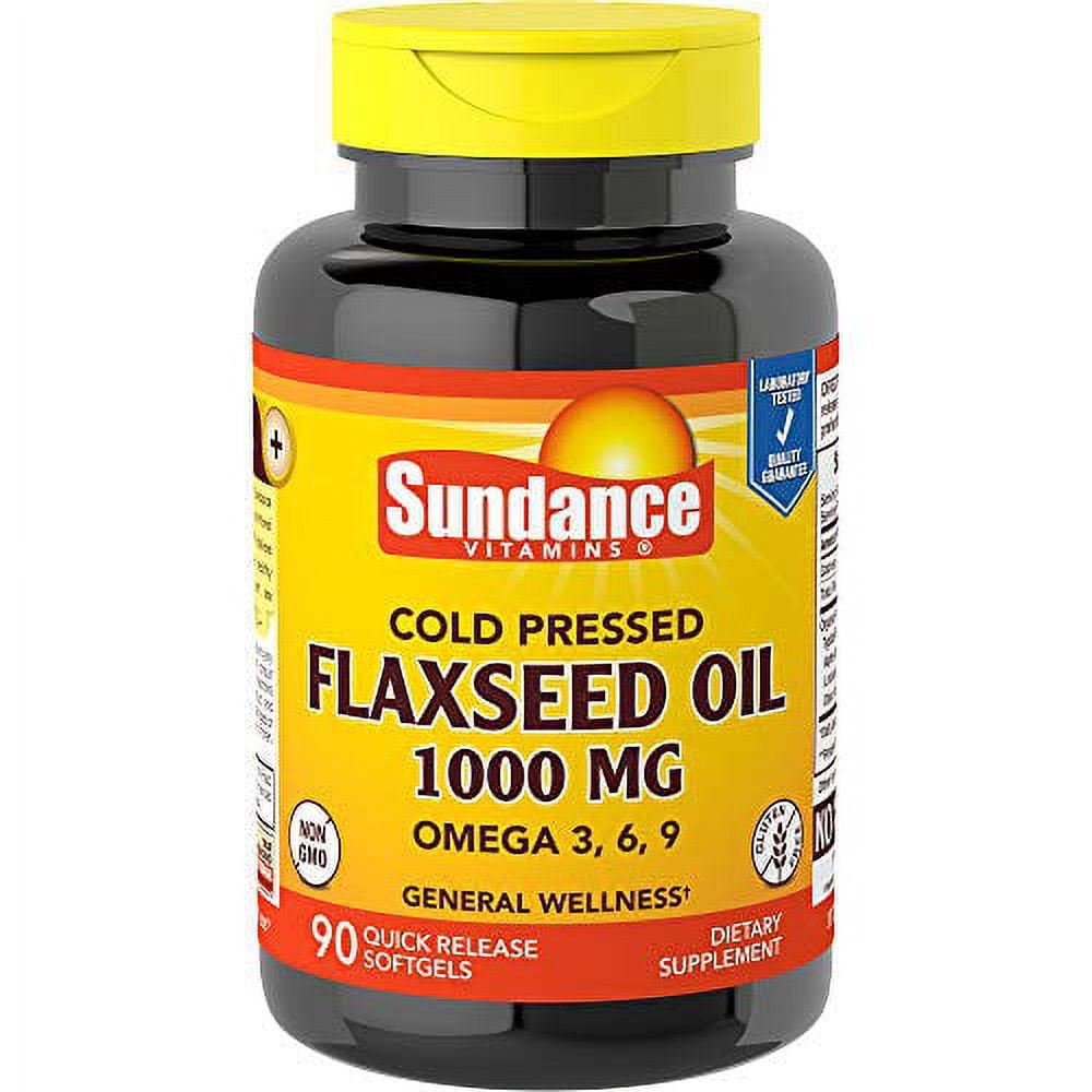 Sundance Flaxseed Oil 1000 mg Softgels, 90 Count