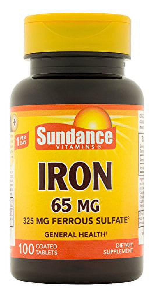 Sundance Iron 65 mg Tablets, 100 Count, 2 Pack
