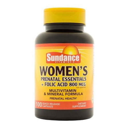 Sundance Prenatal Vitamins And Minerals Quick Release Capsules For Womens, 100 Ea, 3 Pack