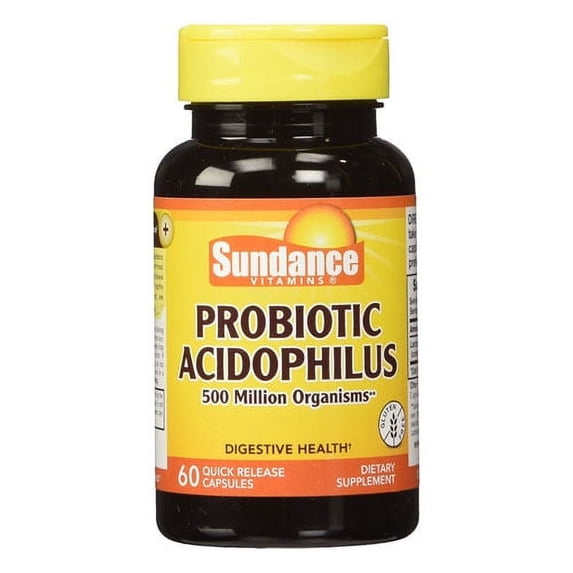 Sundance Probiotic Acidophilus 500 Million Organisms Quick Release Capsules, 60 Ea, 6 Pack