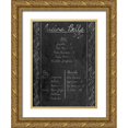 thumbnail image 1 of Sundance Studio 11x14 Gold Ornate Wood Framed with Double Matting Museum Art Print Titled - Italian Menu with Border II, 1 of 4