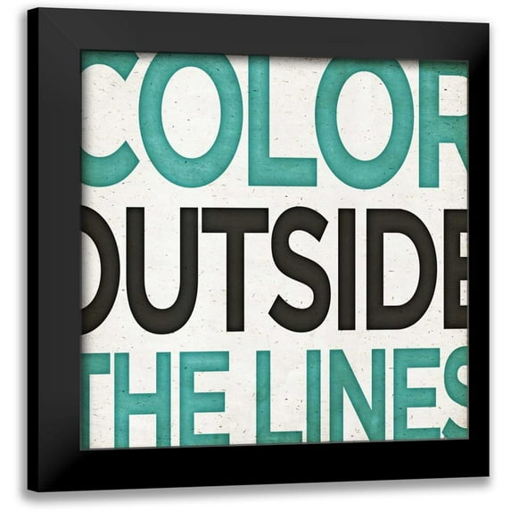 Sundance Studio 12x12 Black Modern Framed Museum Art Print Titled - Outside Square Border II