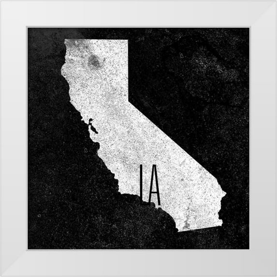 Sundance Studio 15x15 White Modern Wood Framed Museum Art Print Titled - LA Chalk with Border