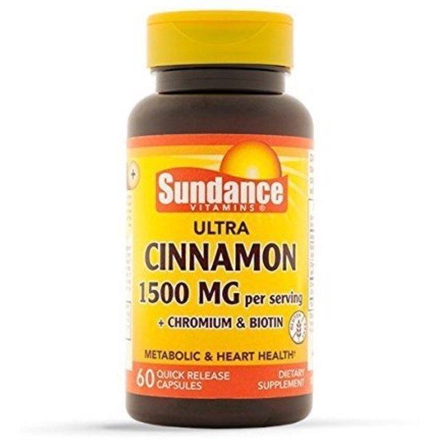 Sundance Ultra Cinnamon 1500 mg per Serving + Chromium & Biotin, 60 ea