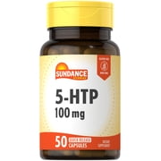 5-HTP 100mg | 50 Capsules | Non-GMO and Gluten Free Supplement | By Sundance