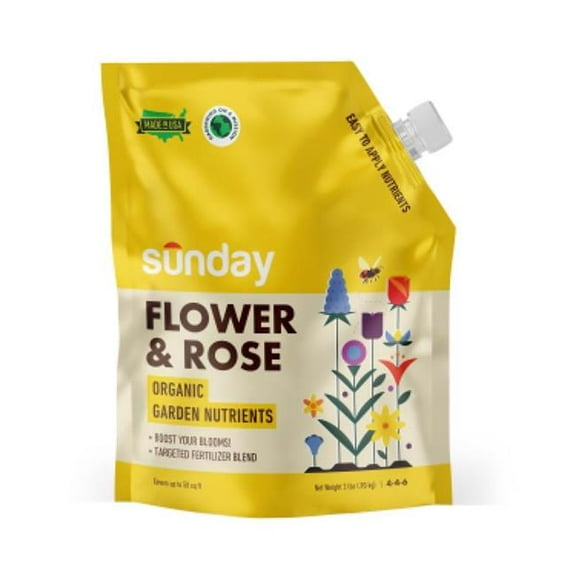 Sunday 7030233 2 lbs Organic Rose 4-4-6 Plant Fertilizer - Case of 6