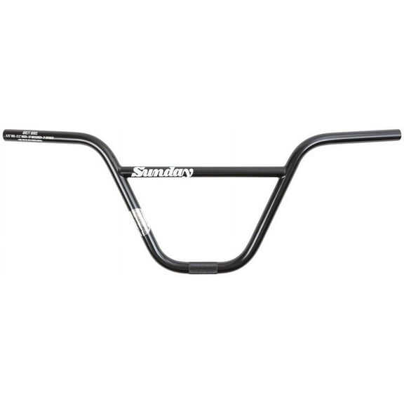 Sunday BRETT Handlebar 22.2mm Clamp 9.25in Rise Black Steel BMX