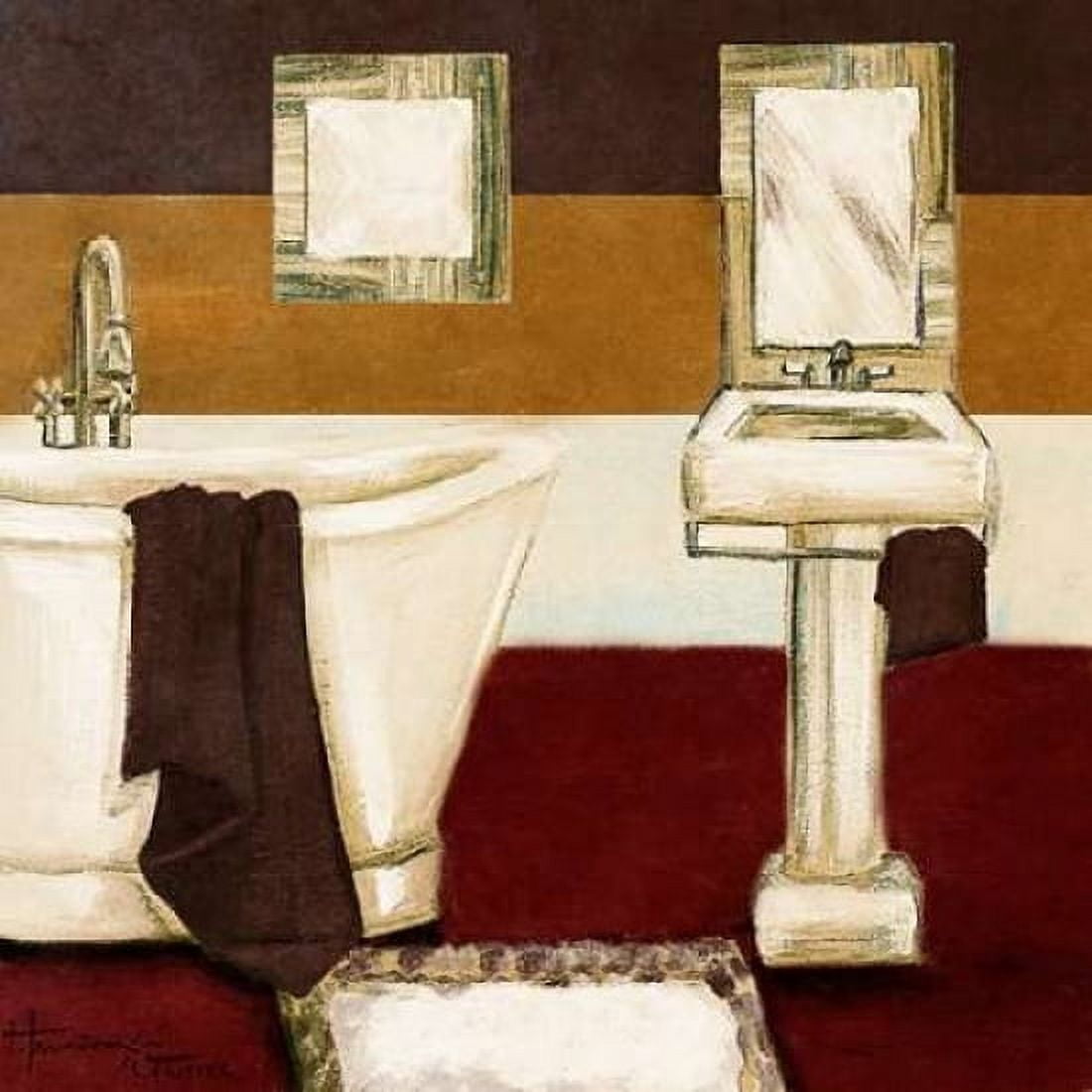 Sunday Bath in Red II Canvas Art - Hakimipour-Ritter (24 x 24)