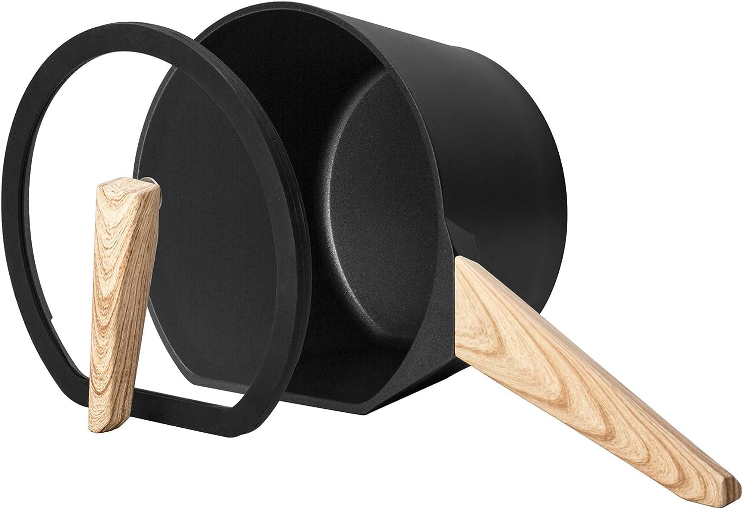 Sunday Chef 7” Nonstick Aluminum Sauce Pan with Non-Stick coating Glass Lid Smart Storage Design