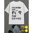 thumbnail image 1 of Sunday Dawgs T-Shirt men white 180G 100% Cotton Everyday wear,suitable for the office,dates,and going out Unique Design Unisex Shirt Crewneck tshirts, 1 of 7