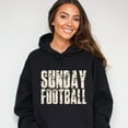 thumbnail image 1 of Sunday Football Block Distressed - Women's Graphic Hoodie, 1 of 7