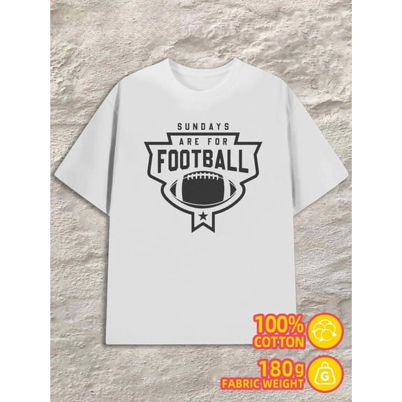Sunday Football Tee men's 180G 100% Cotton white Basic Unisex Shirt Graphic Tee tshirts Original Unisex Shirt Cotton tshirts Classic Unisex Shirt Short Sleeve tshirts