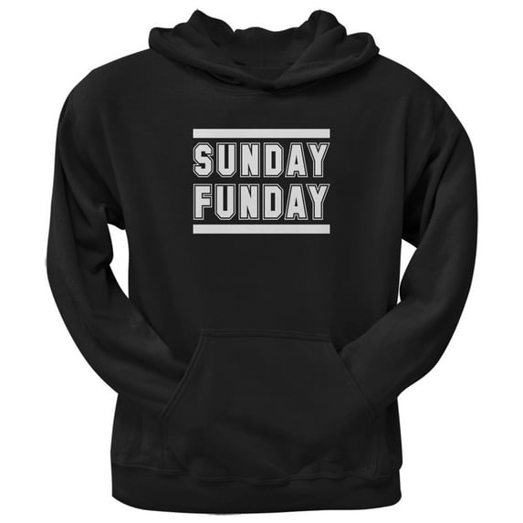 Sunday Funday Black Adult Pullover Hoodie - Small