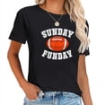 thumbnail image 1 of Sunday Funday Football League Sports Graphic & Womens T-Shirt Black, 1 of 3
