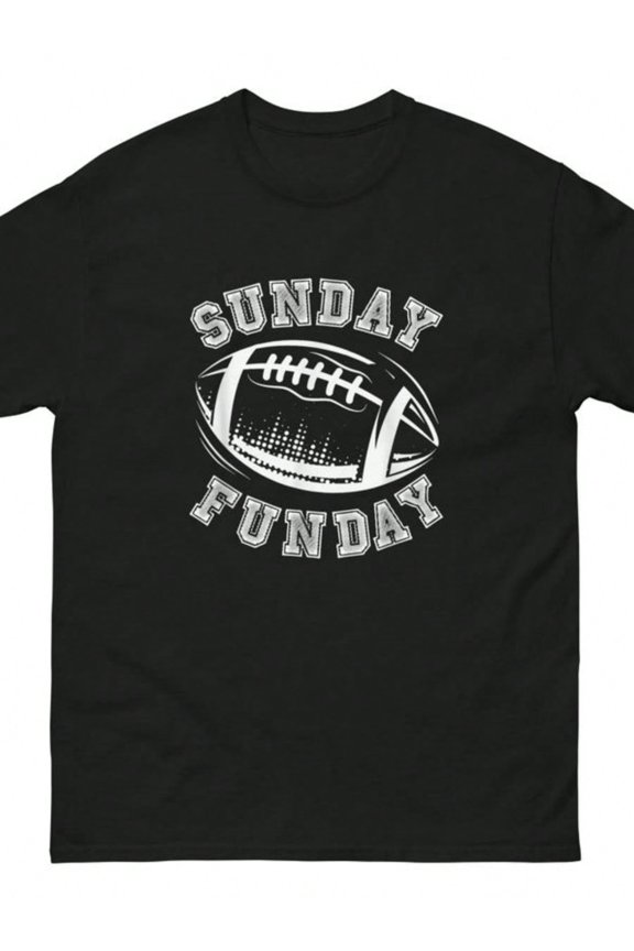 Sunday Funday Football T-Shirt - Game Day Comfort Tee, American Football Fan Apparel, Weekend Sports
