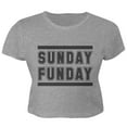 thumbnail image 1 of Sunday Funday Juniors Crop Top T-Shirt Heather MD, 1 of 1