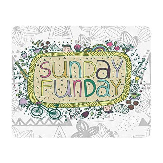 Sunday Funday Mouse Pad Gaming Mousepad 9.84"(L) x 7.87"(W)