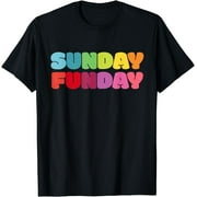 Sunday Funday Rainbow Color Party T-Shirt