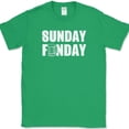 thumbnail image 1 of Sunday Funday T-Shirt Funny Drinking Beer Weekend Humor Gift Tee - Green, M, 1 of 1