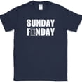 thumbnail image 1 of Sunday Funday T-Shirt Funny Drinking Beer Weekend Humor Gift Tee - Navy, 5XL, 1 of 1