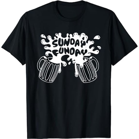 Sunday Funday T Shirt - Funny Men's Drinking Beer