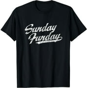 Sunday Funday T-Shirt Vintage Fun Day Sports Design Tee