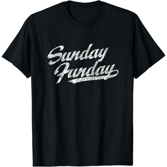 Sunday Funday T-Shirt Vintage Fun Day Sports Design Tee