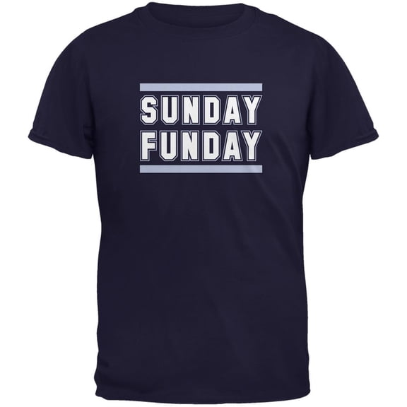 Sunday Funday Tennessee Navy Adult T-Shirt - Small