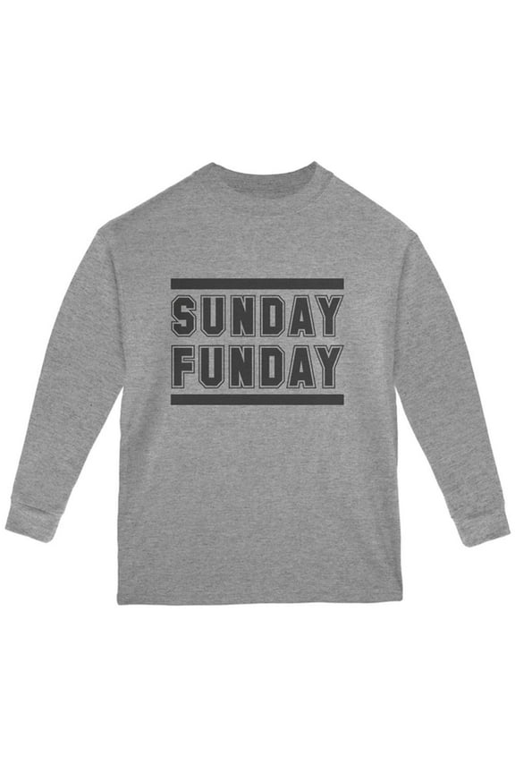 Sunday Funday Youth Long Sleeve T Shirt Storm Grey YXL