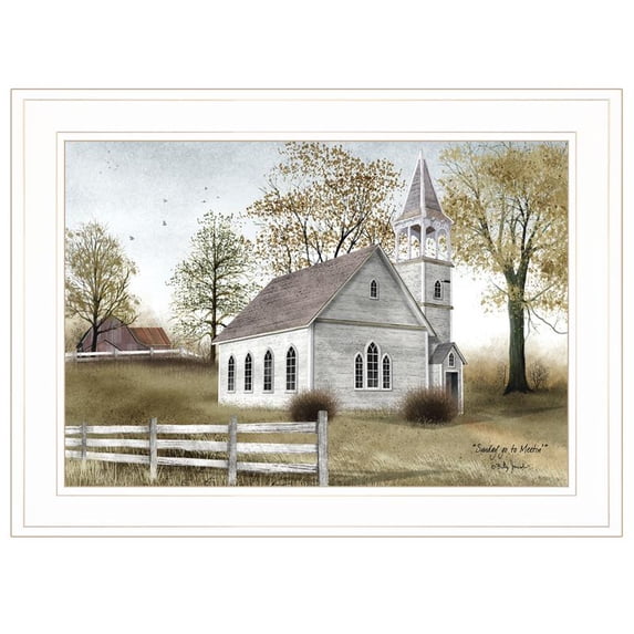 TrendyDecor4U Sunday Go To Meetin By Billy Jacobs Framed Print BJ458-226G