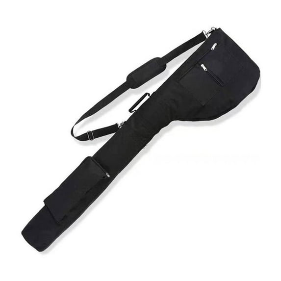 Sunday Golf Bag, Golf Carry Bag, 8-10 Golf Clubs Lightweight Foldable Travel Golf Case with Strap Waterproof Sunday Bag, Black