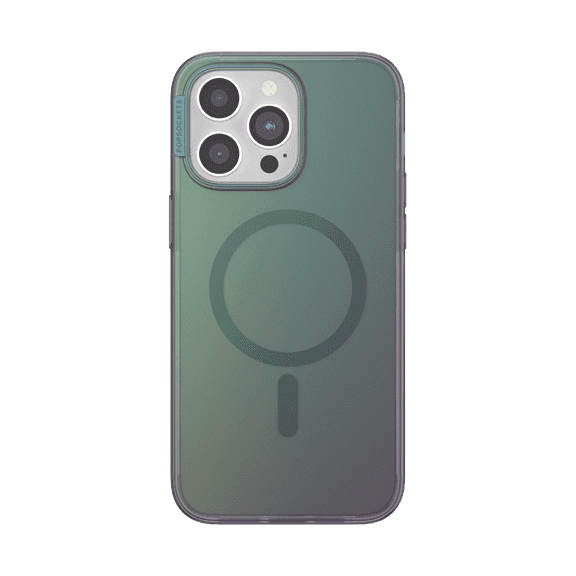PopSockets iPhone 15 Pro Max Phone Case with MagSafe, Wireless Charging Compatible, Green - Nightshade