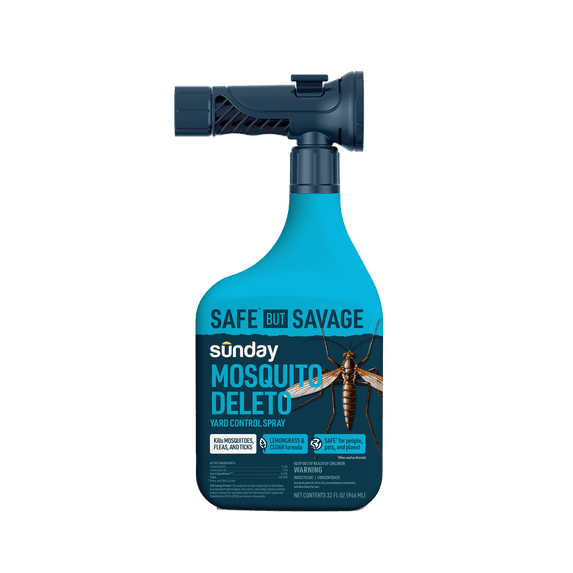 Sunday Mosquito Deleto 5,000 Sq. ft. Plant-Based Bug Control Spray & Repellent 32 fl oz.
