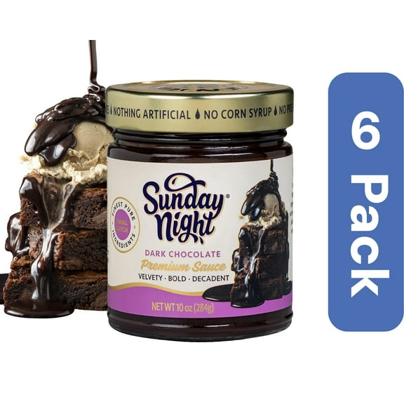 Sunday Night Dark Signature Chocolate Sauce 10 oz (Pack Of 6)
