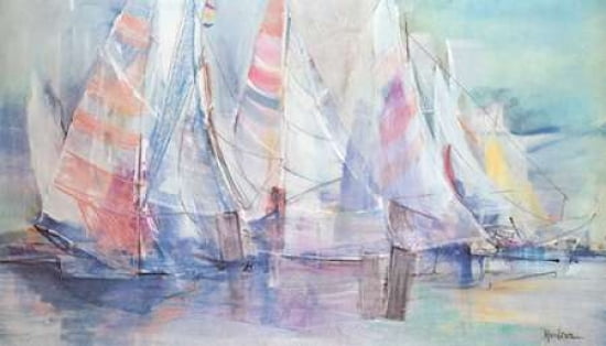 Sunday Race Canvas Art - Marlene Lawrence (24 x 36)