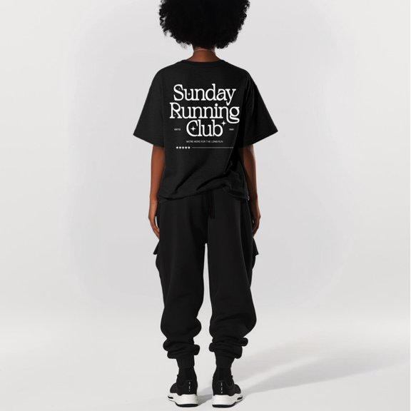 Sunday Running Club Shirt - Motivational Tee - 90s Aesthetic Workout Shirt for Women - Tre