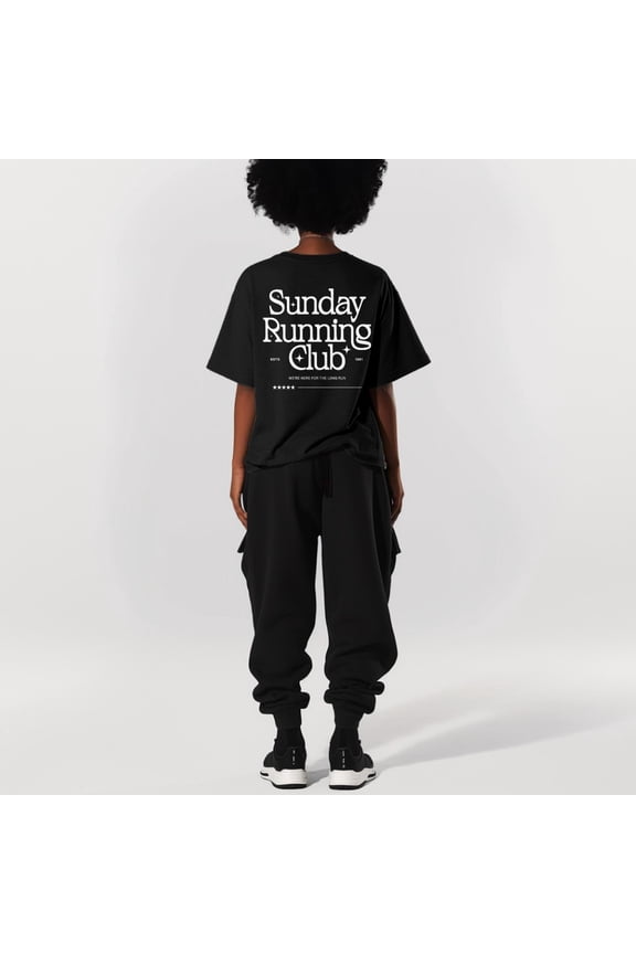 Sunday Running Club Shirt - Motivational Tee - 90s Aesthetic Workout Shirt for Women - Tre