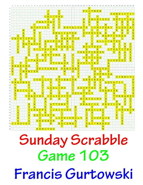 Sunday Scrabble: Sunday Scrabble Game 103 (Paperback)