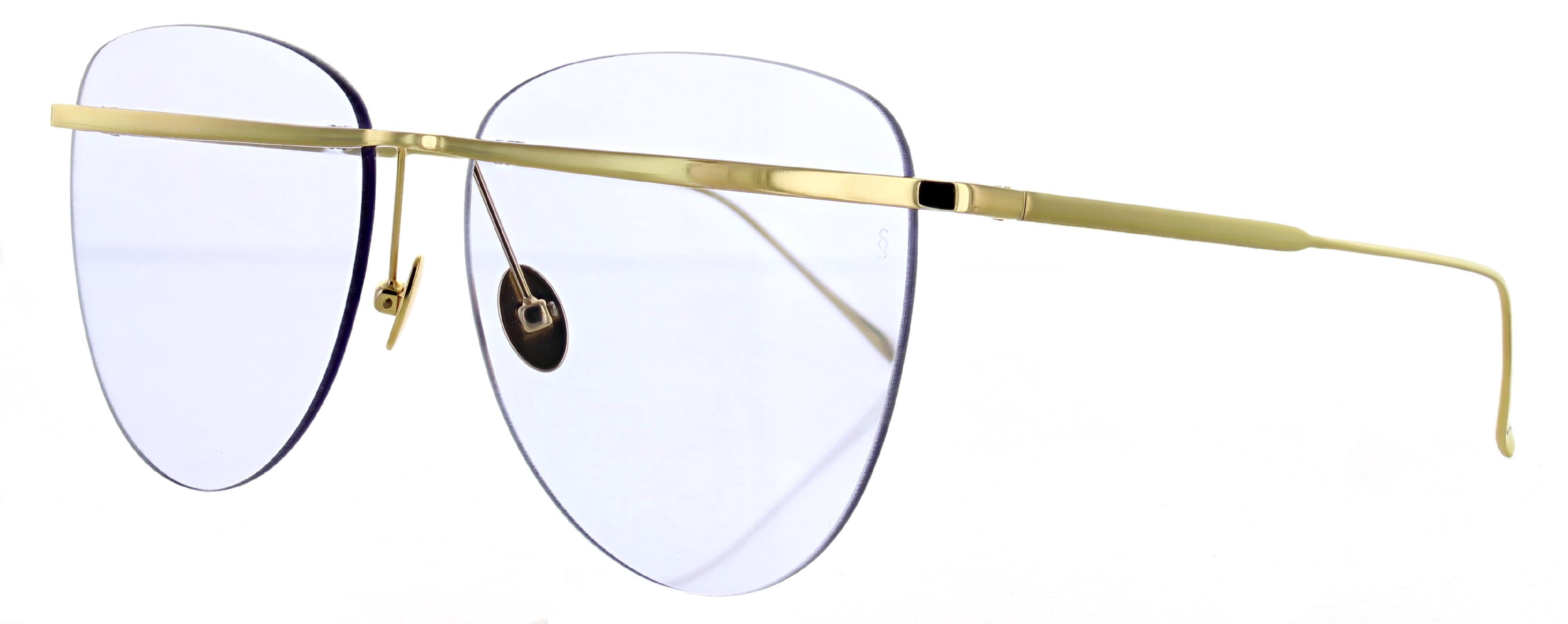 Sunday Somewhere TALLULAH Gold and Black Aviator Sunglasses Sunday Somewhere + Sunday Somewhere Ruben Sunglasses main image 2