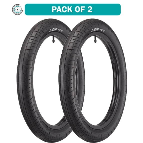 Sunday Street Sweeper Tire 20 x 2.4 Clincher Wire Black Reflective BMX