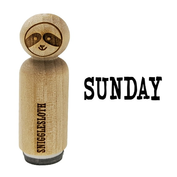 Sunday Text Rubber Stamp for Scrapbooking Crafting Stamping - Mini 1/2 Inch