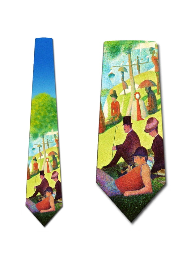 Sunday in the Park Tie Mens Art Necktie by Three Rooker