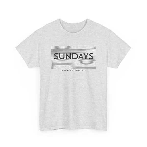 Sundays Are For Formula Inspired T-Shirt | Racing Fan Unisex Tee (Ash, S)