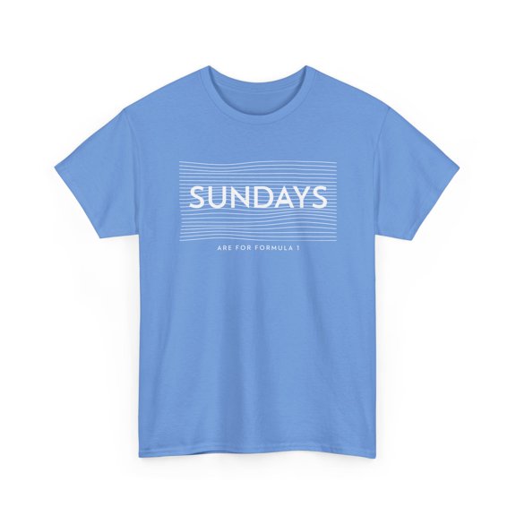 Sundays Are For Formula Inspired T-Shirt | Racing Fan Unisex Tee (CarolinaBlue, XL)