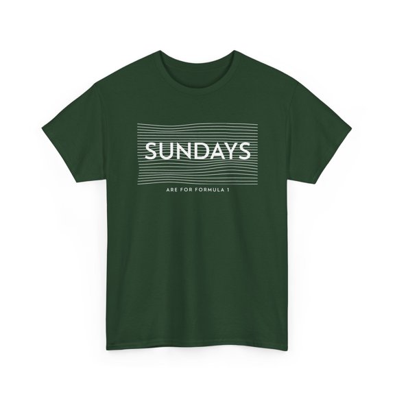 Sundays Are For Formula Inspired T-Shirt | Racing Fan Unisex Tee (ForestGreen, L)