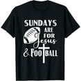 thumbnail image 1 of Sundays Are For Jesus And Football Funny Christian Gift T-Shirt, 1 of 4