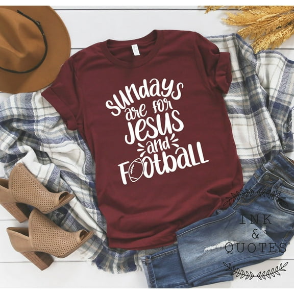 Sundays Are For Jesus And Football Shirt - Fall Thanksgiving Tee All Size S-5Xl
