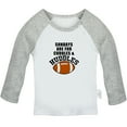 thumbnail image 1 of Sundays are for Cuddles & Huddles Funny T shirt For Baby, Newborn Babies T-shirts, Infant Tops, 0-24M Kids Graphic Tees Clothing (Long Gray Raglan T-shirt, 0-6 Months), 1 of 4