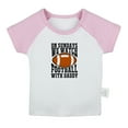 thumbnail image 1 of On Sundays We Watch Football With Daddy Funny T shirt For Baby, Newborn Babies T-shirts, Infant Tops, 0-24M Kids Graphic Tees Clothing (Short Pink Raglan T-shirt, 0-6 Months), 1 of 4